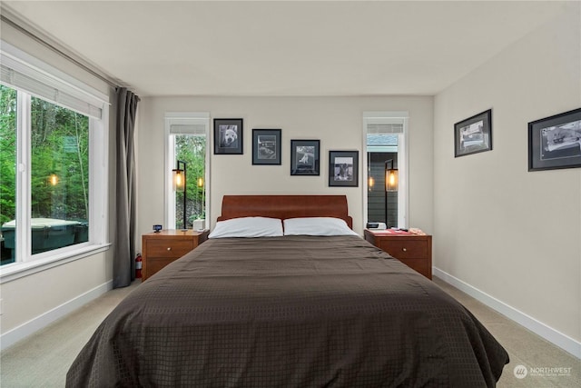 view of carpeted bedroom