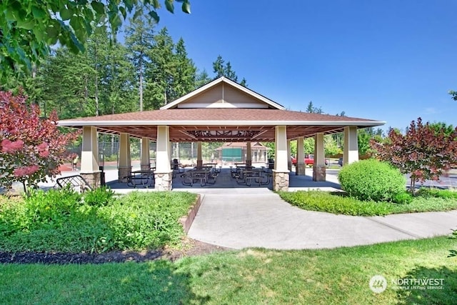 surrounding community with a gazebo