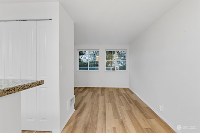 interior space featuring light hardwood / wood-style floors