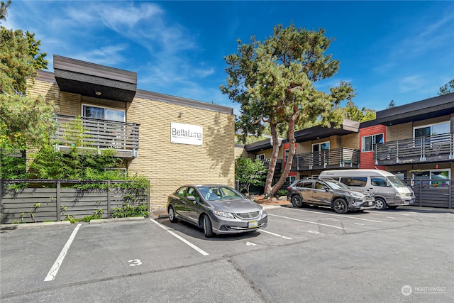 view of parking / parking lot