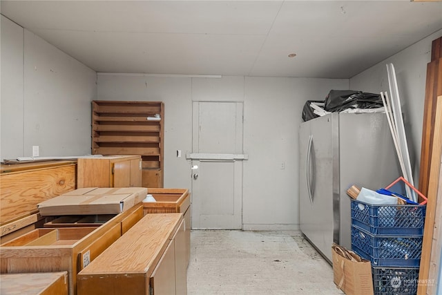 interior space with white refrigerator