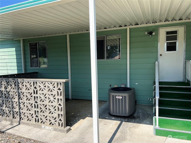 view of patio / terrace featuring cooling unit