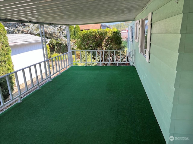 view of yard featuring a porch