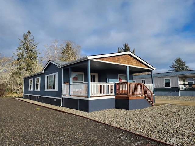 view of front of house with a porch