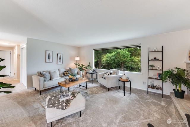 view of carpeted living room