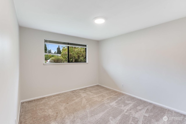 empty room featuring light colored carpet