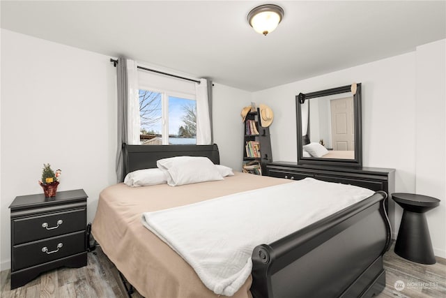 bedroom featuring light hardwood / wood-style flooring