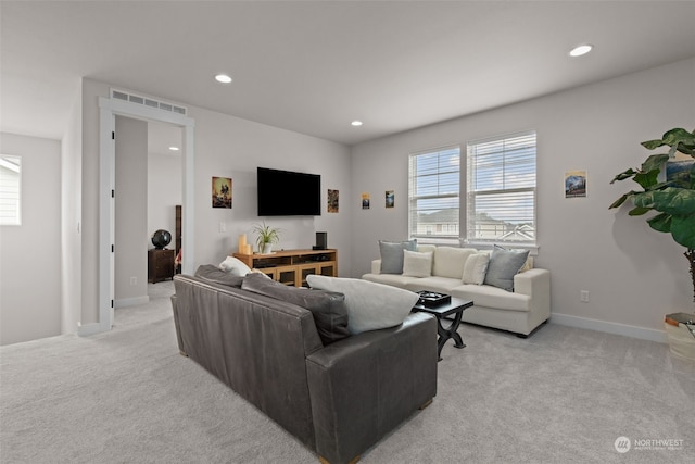 view of carpeted living room