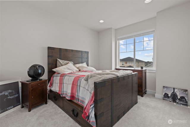 view of carpeted bedroom