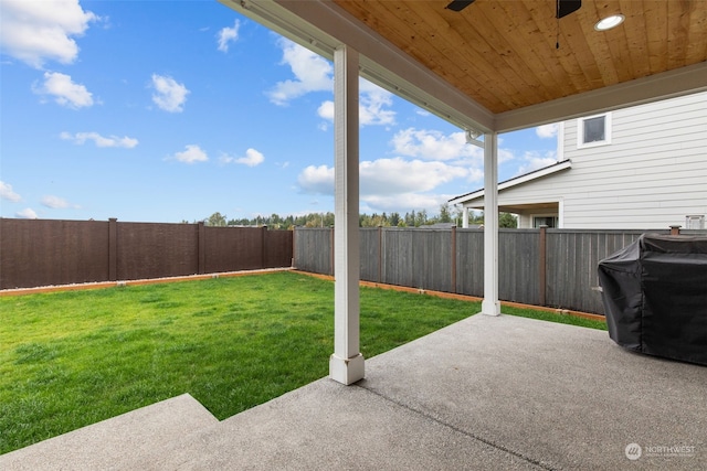 view of patio featuring area for grilling