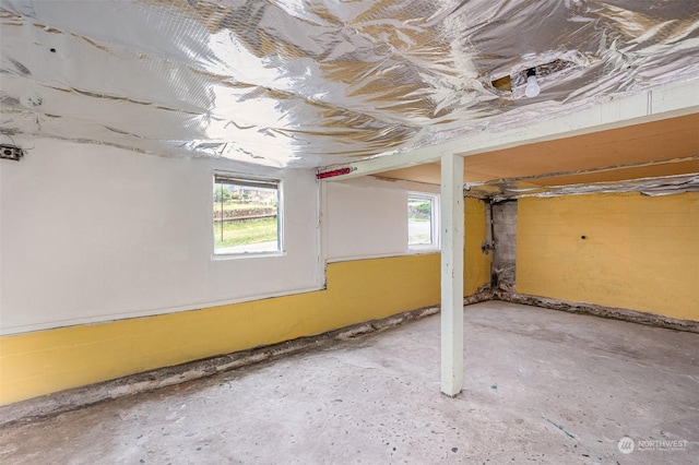 basement featuring a wealth of natural light