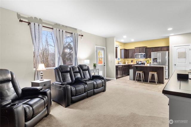 view of carpeted living room