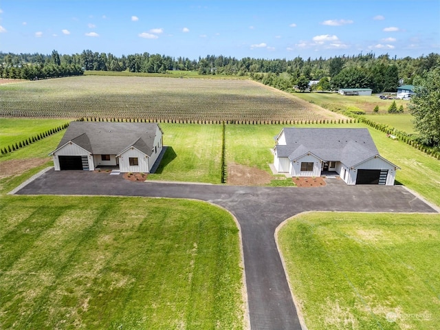 aerial view featuring a rural view