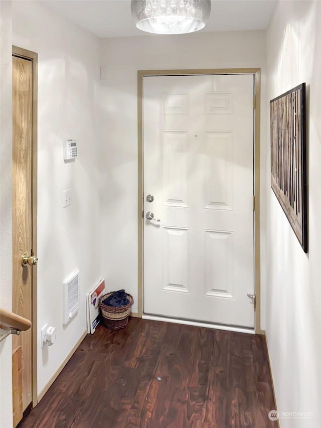 entryway featuring dark hardwood / wood-style floors