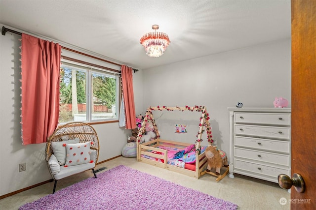 view of carpeted bedroom