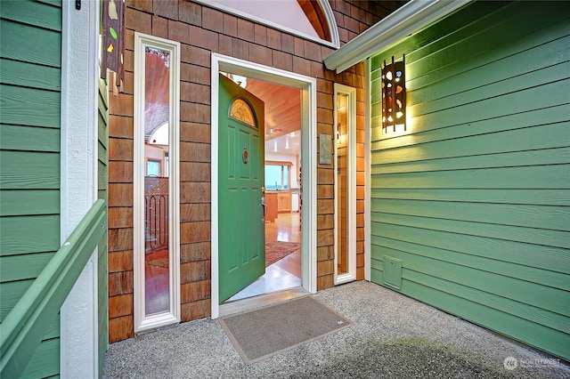 view of doorway to property