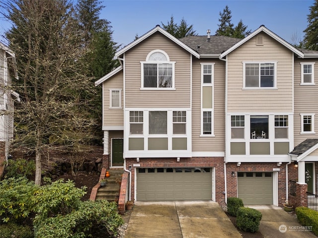 view of front of home featuring a garage