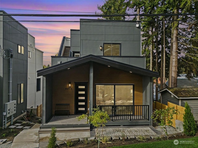 view of front of house with covered porch