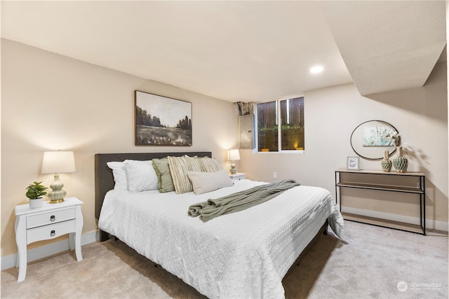 view of carpeted bedroom