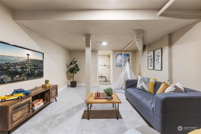 view of carpeted living room