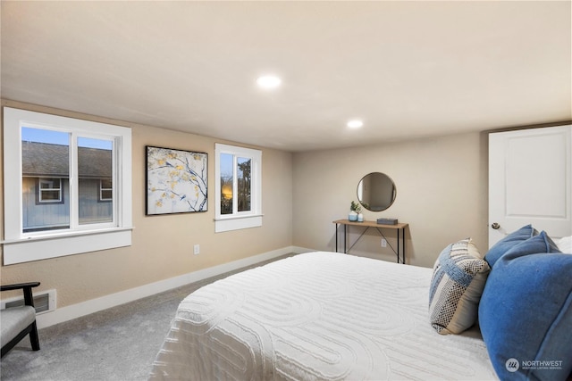 view of carpeted bedroom