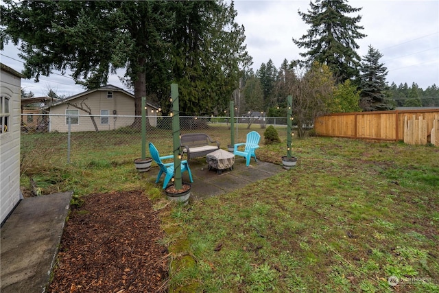 view of yard with a patio