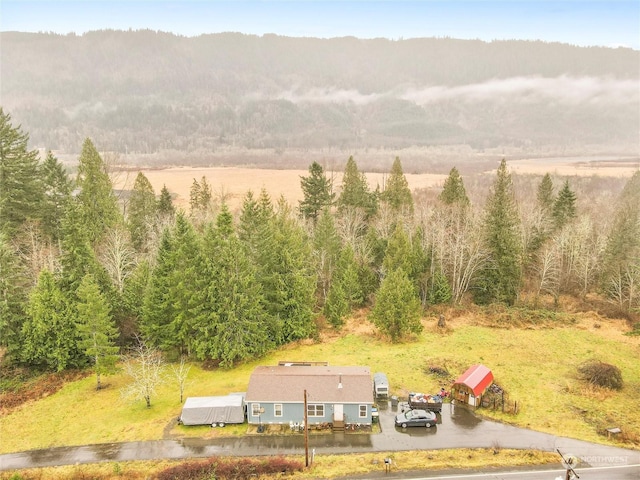 aerial view featuring a rural view