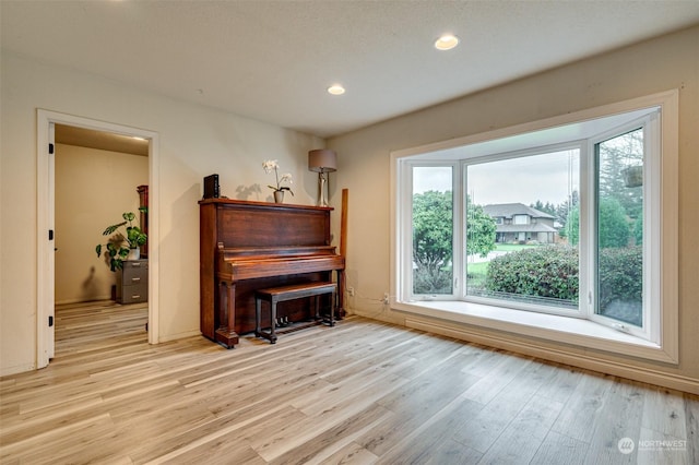 miscellaneous room with light hardwood / wood-style flooring