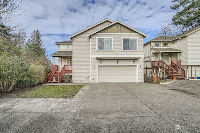 view of front facade with a garage