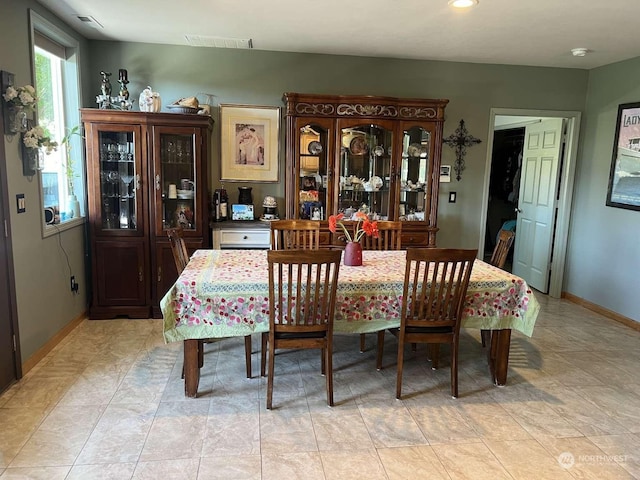 view of dining space