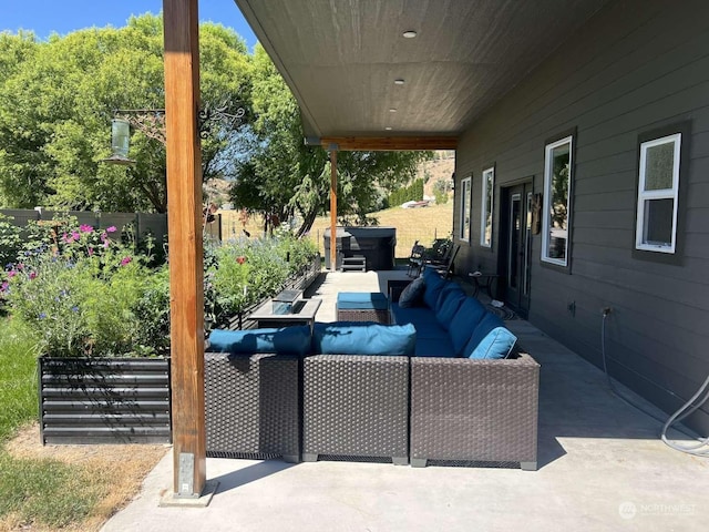 view of patio / terrace with an outdoor hangout area