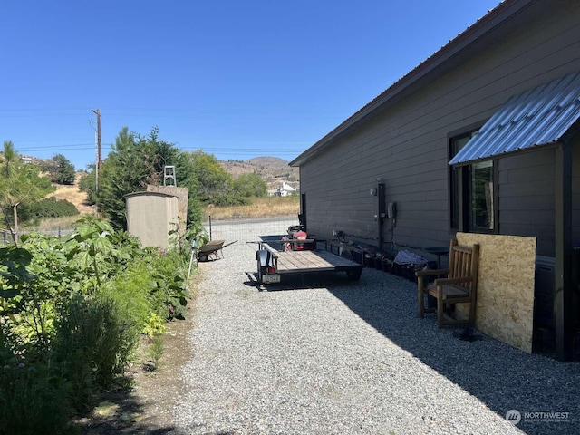 view of yard featuring a deck