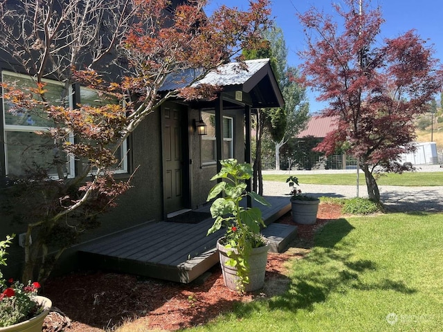 exterior space with a lawn