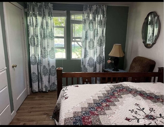 bedroom featuring wood-type flooring