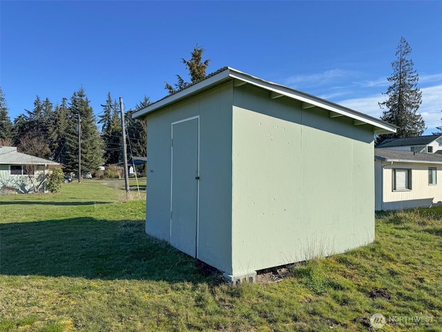 view of shed