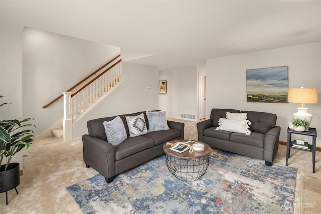 view of carpeted living room