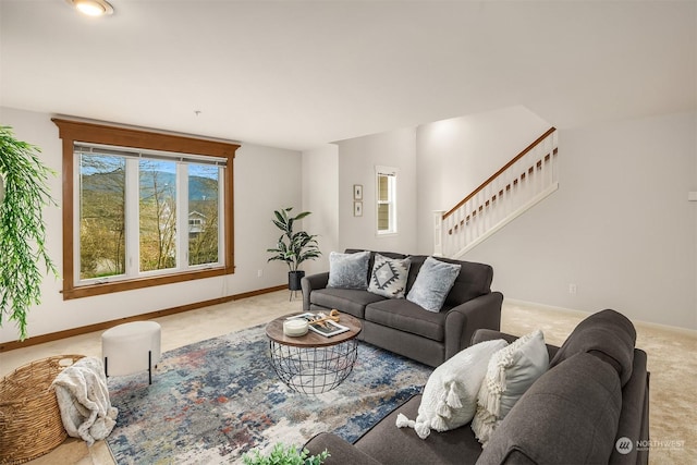 view of carpeted living room