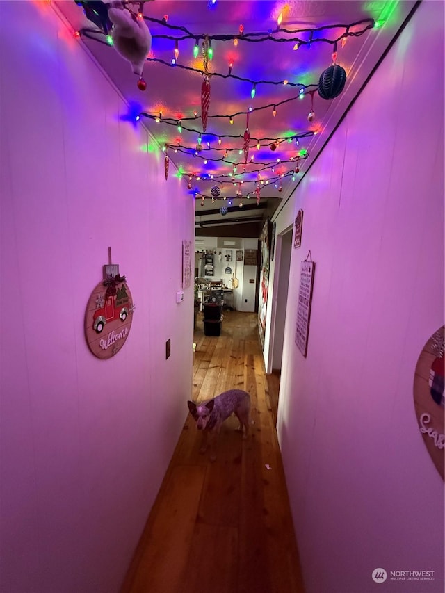 hall featuring hardwood / wood-style flooring