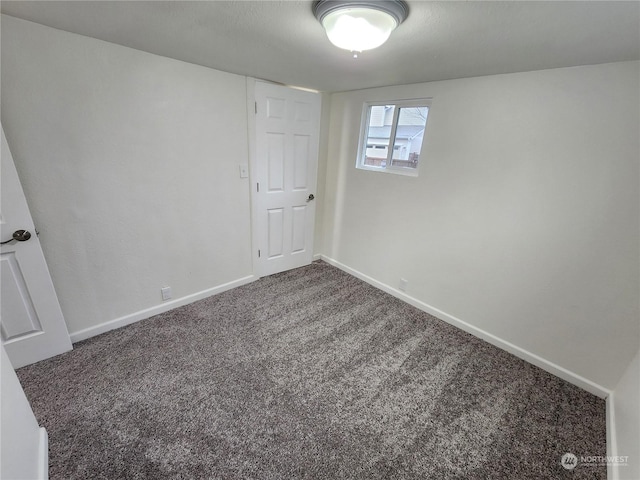 interior space featuring baseboards and carpet floors