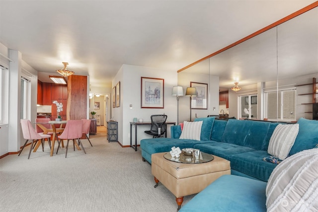 view of carpeted living room