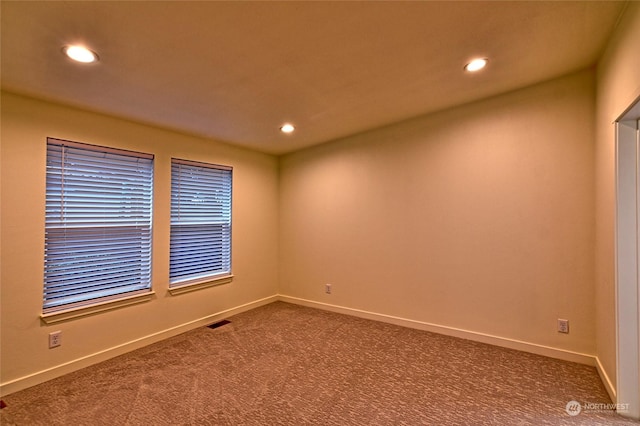 view of carpeted empty room