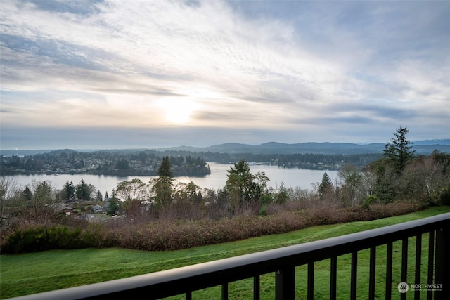 property view of water with a mountain view