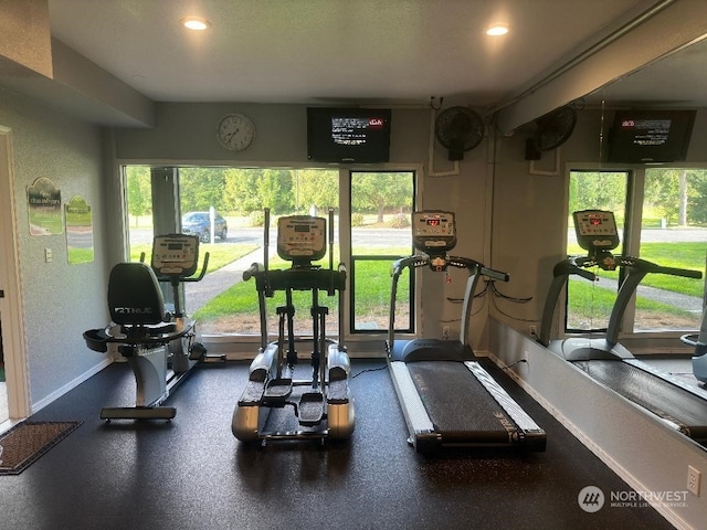 view of exercise room