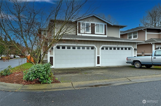 view of property with a garage