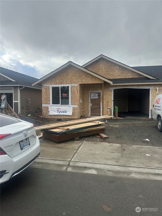 view of front of home featuring a garage