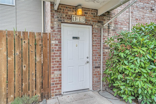 view of doorway to property