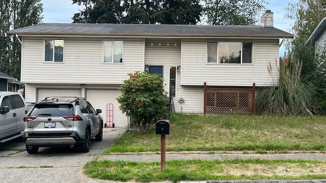 split foyer home with a garage