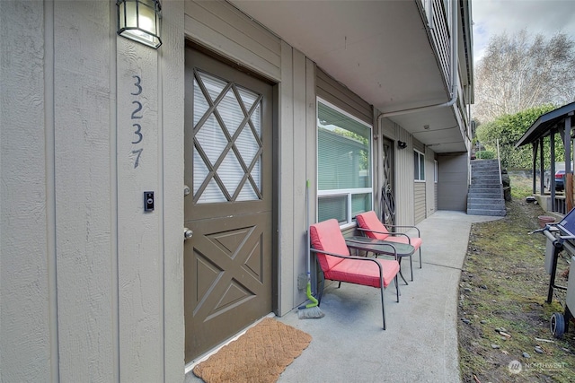 view of doorway to property