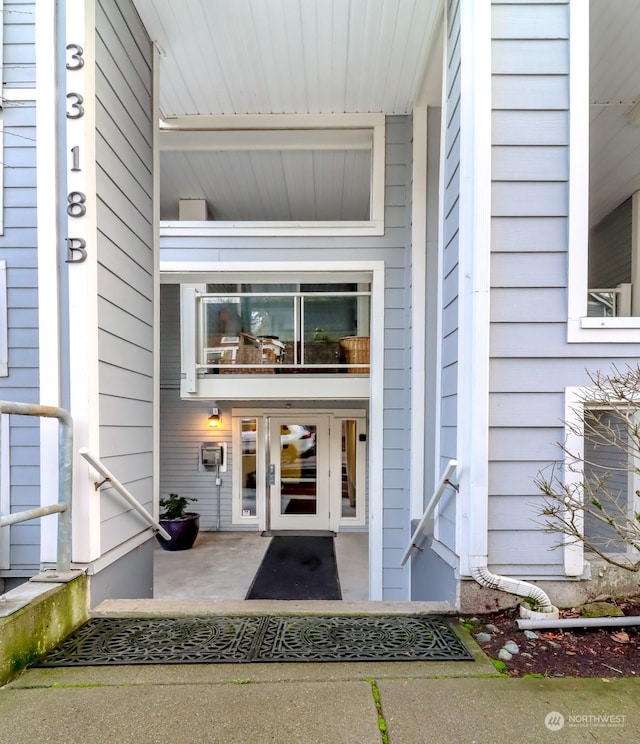 view of doorway to property