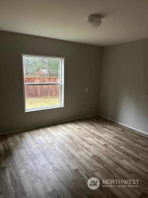 empty room with wood-type flooring